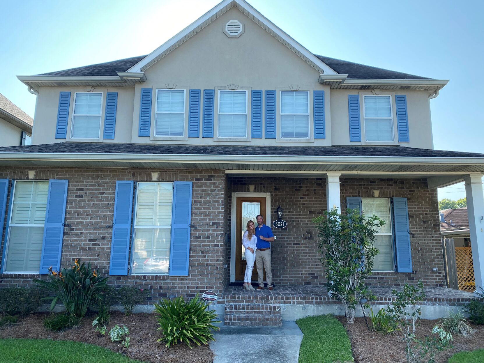 Samantha Davidson and Brent Allen at their home in Lakeview